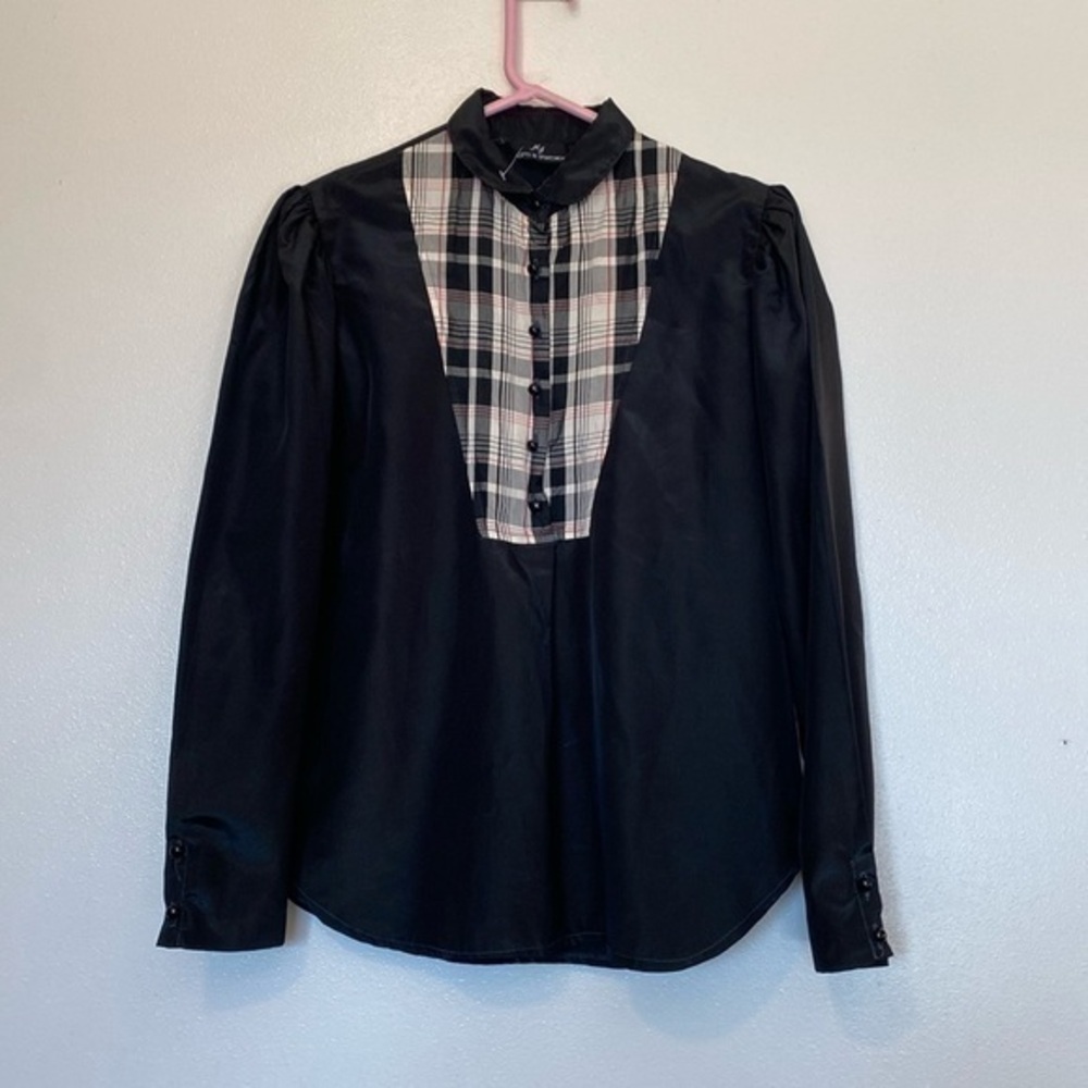 MJ Concepts In Sportswear silky long sleeve plaid mid button down shirt 1X